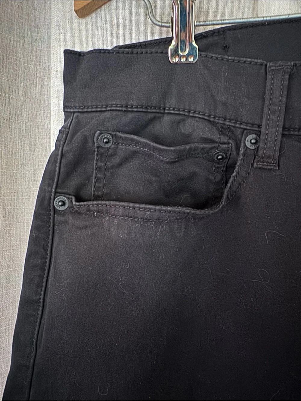 Lucky Brand 121 Slim‎ Straight Mens Jeans Sateen Black Size 32x32 Denim Pants